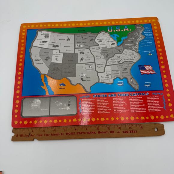 Childrens Puzzle of America States and Their Capitols 10 Piece - Picture 9 of 10